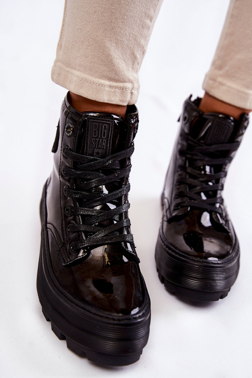 Vysoká veľká hviezda KK274533 čierne tenisky