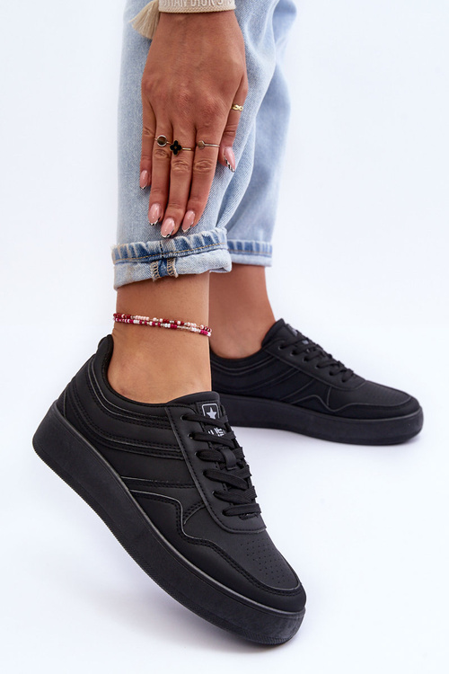 Dámská Sportovní Obuv Sneakersy Černé-Stříbrné Aruba