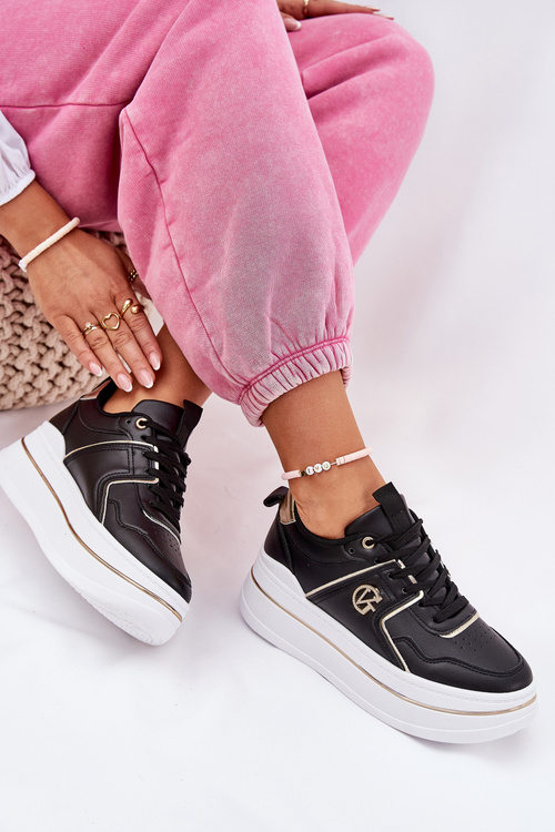 Dámske Športové Topánky Na Platforme Čierne Caldeno