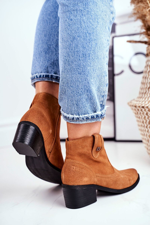 Dámske topánky na koženom stĺpiku Big Star Camel GG274330