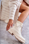 Dámske ponožkové topánky pre béžový prístrešok