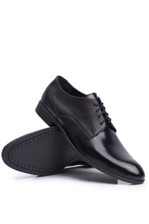 Pánské Polobotky Kožené elegantní Bednarek černé Jantar