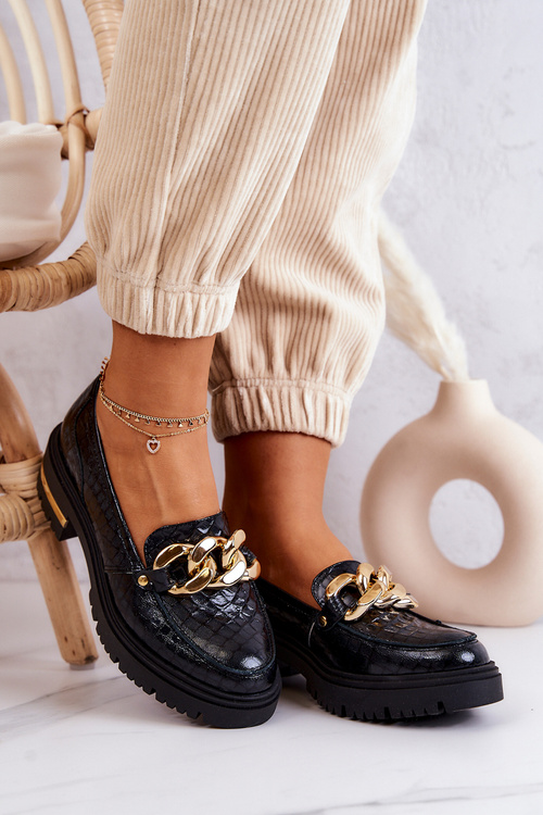 Dámske kožené topánky Black Mollie