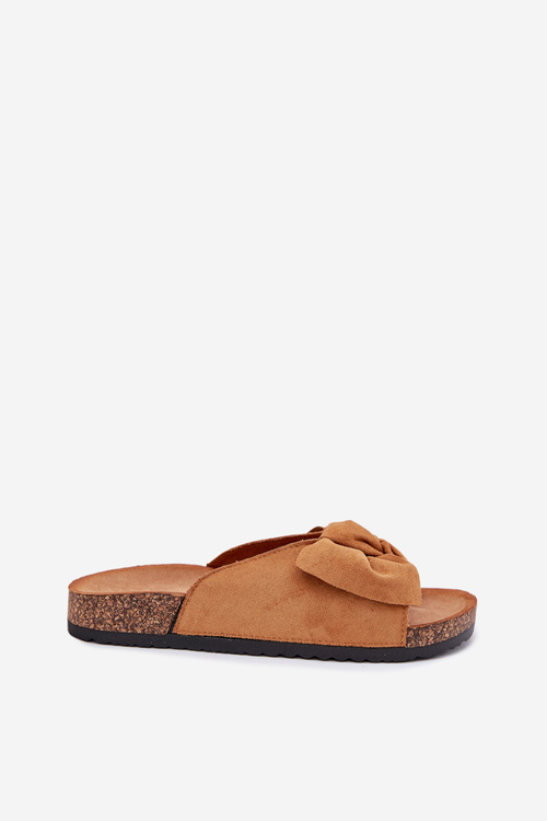 Dámske Papuče Na Korkovej Podošve S Mašľou Camel Seressa