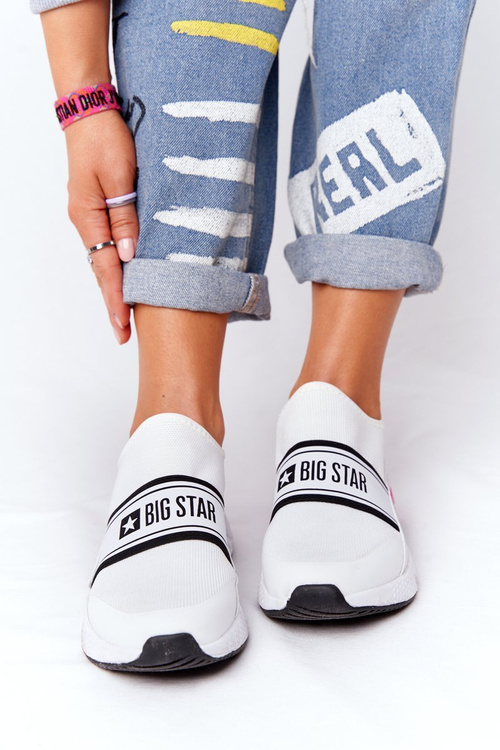 Tenisky Slip-On Memory Foam Big Star HH274538 Bílé