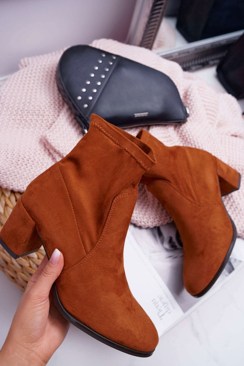 Dámské Kotníkové Boty Na Podpatku Sergio Leone Slip-on Camel LikeStar