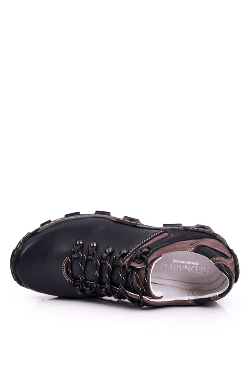 Pánské Trekové Boty Kožené BEDNAREK Tmavě