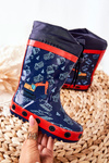 Detský gumový galoshes Navy Blue Uttris rýpadlo