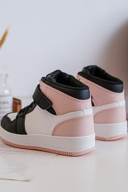 Dětské sportovní vysoká boty bílá-růžová Teredite