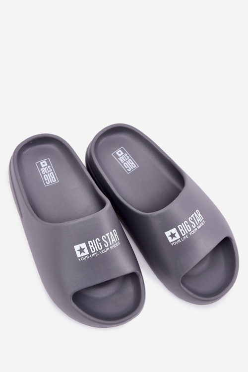 Pěnové Pánske Šľapky S Logom Big Star RR174A013 Šedé