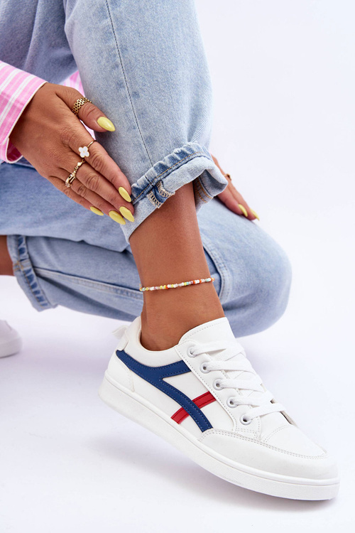 Dámska nízka športová topánka s bielymi Alemessa pruhmi