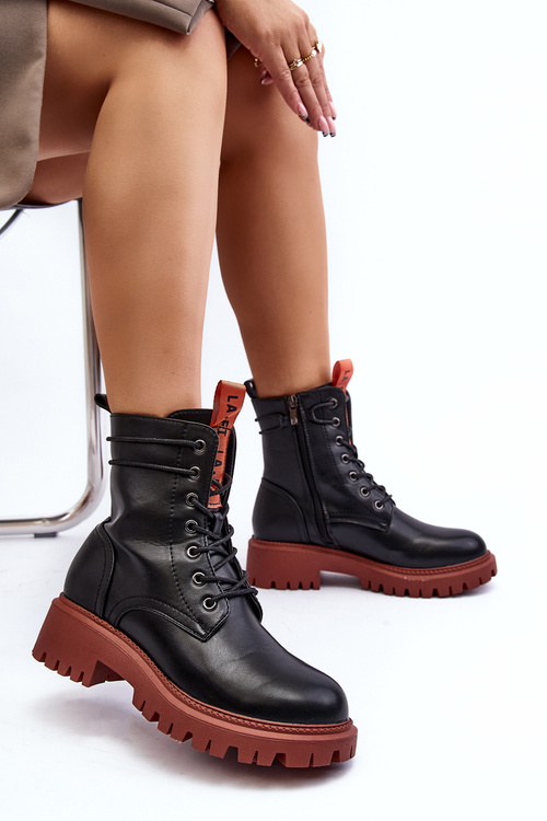 Dámske čižmy s mašľami La.Fi 250045OR-LA čierne