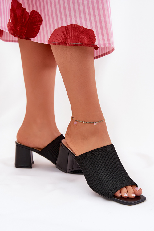 Dámske Sandále Na Opätku Typ Blok Čierne Wenilan