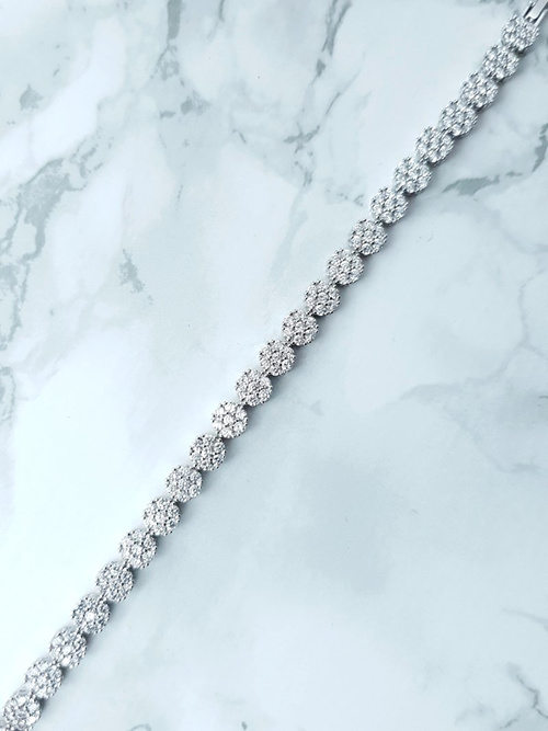 Dámsky náramok na kryštáli striebro Nephretete