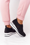 Prolamovane Klínové Tenisky Sneakers Slip-On Černé Sophia