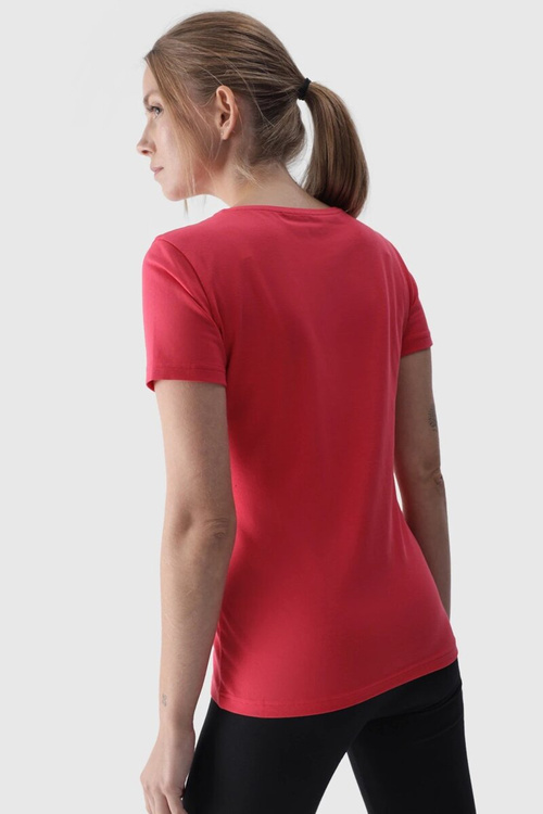 Dámske Hladké Tričko S Logom Ružové 4F 4FWMM00TTSHF1845-62S