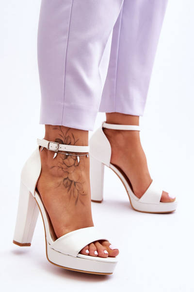 sandály na vysokém podpatku Bíle Mandy