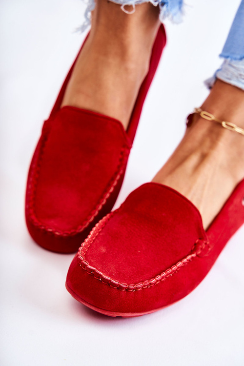 Dámské semišové mokasíny Červené Millare