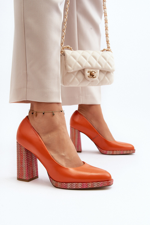 Lodičky Na Podpatku Laura Messi 2746 Oranžové