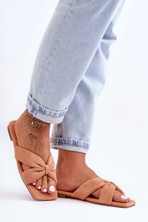 Dámské sametové pantofle oranžové Vanilla Sky