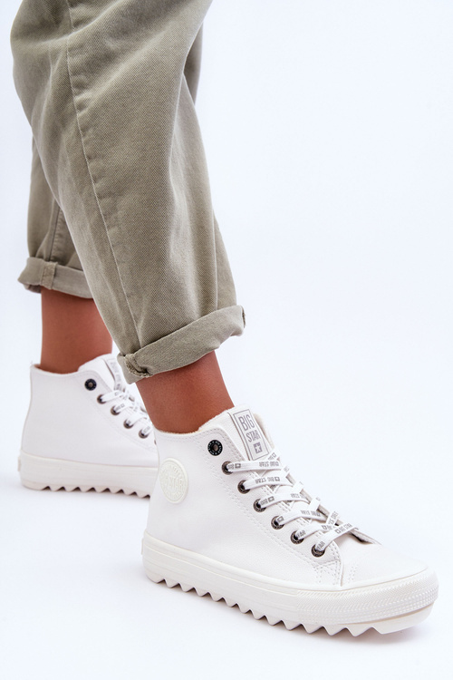 Dámské Tenisky Big Star Vysoké Zateplené Bílé GG274108