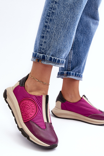 Dámska koža Maciejka Športové topánky 06296-15 Fuchsia