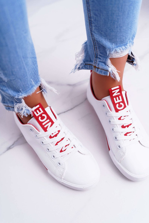 Ženské tenisky na biele červené červené Nigrid