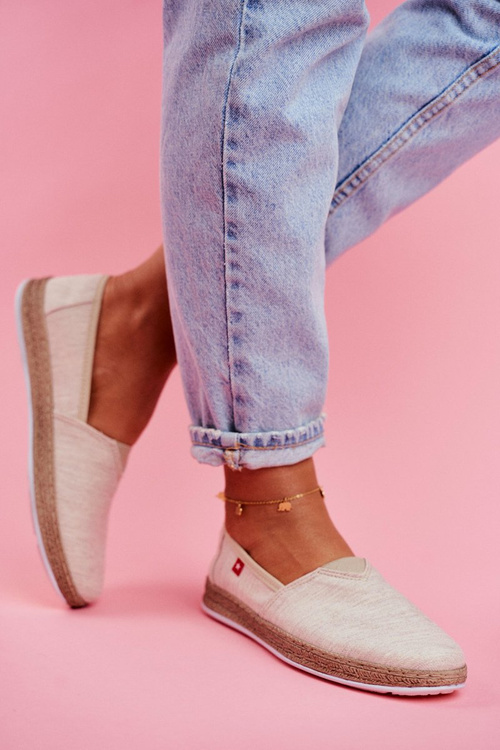 Espadrilles Dámska veľká hviezda Slige-On béžová ff276026