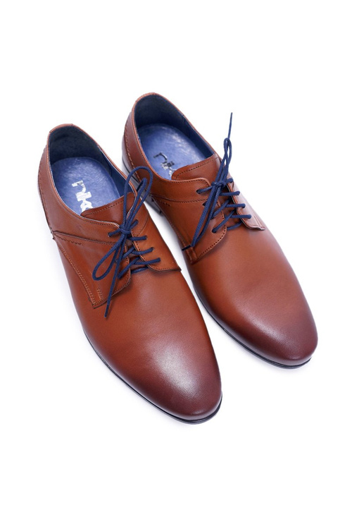 Nikopol 1622 hnědé kožené formální pánské polobotky