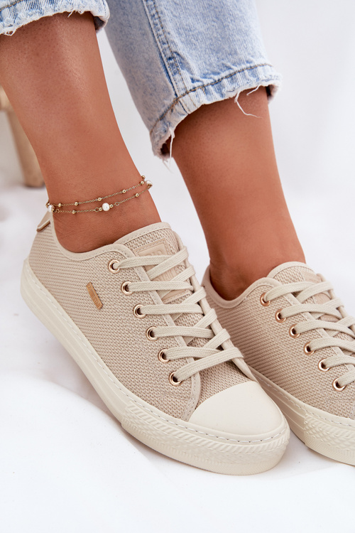 Dámske Textilné Tenisky Big Star RR274767 Béžové