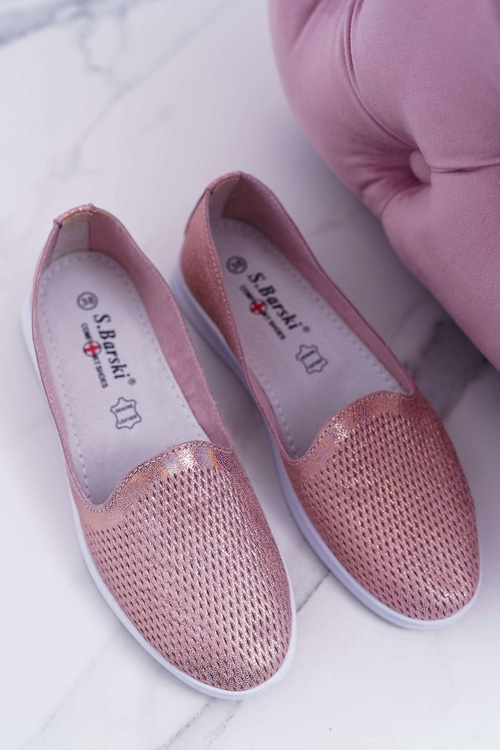 Women's Polobotky Slip-on ords Kožené Růžové Lordi