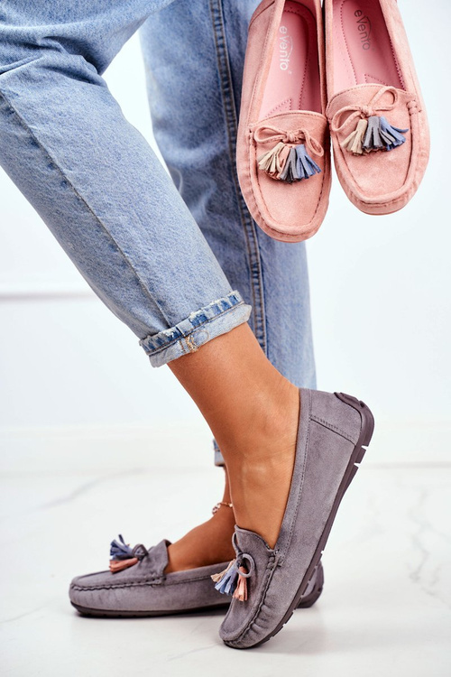 Dámske Moccasins Suede 20pb35-2003 Gray Donna Mia