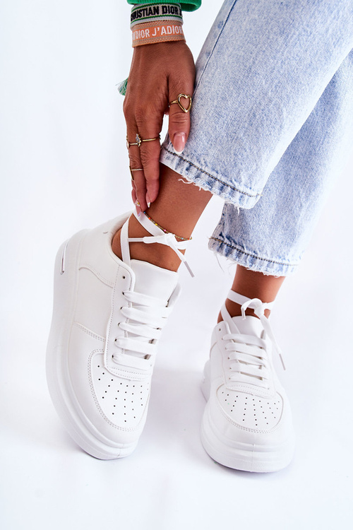 Klasické kožené športové topánky biele Jennys