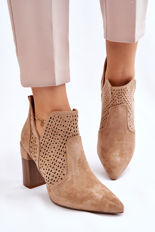 Módny semišový otvor vysoké podpätky Genevi