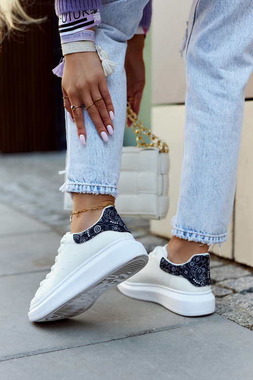 Klasické dámske športové športové topánky biele a čierne meleris