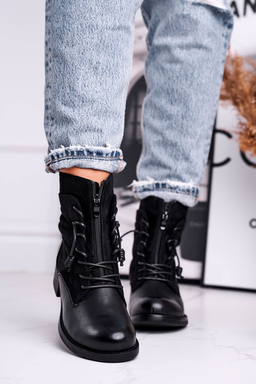 Dámské Kotníkové Boty Černé Bear