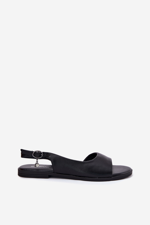 Dámské Sandály Na Ploché Podešvi Černé Weanise