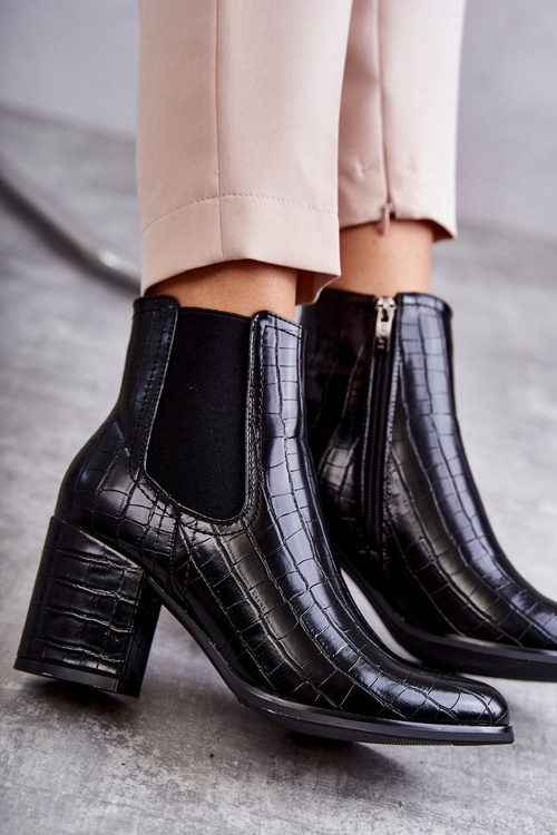 Hadí kožené kozačky La.Fi 260038B-XC černe