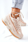Dámská Sportovní Obuv Sneakersy Béžové Aland