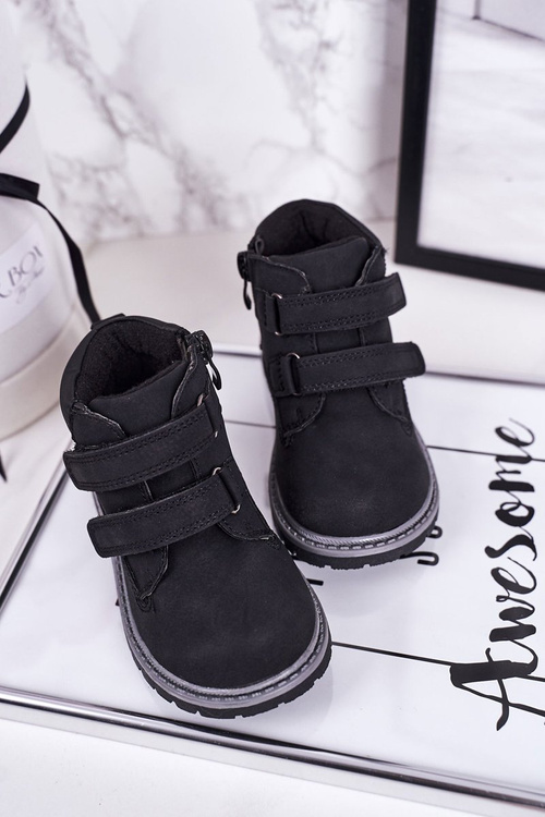 Dětské Boty Na Suchý Zip Cerne Moa