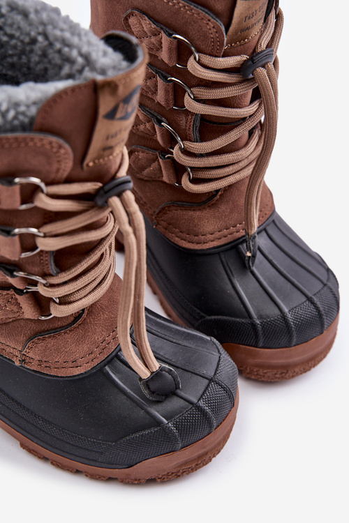 Vysoké Teplé Detské Snehule So Sťahovaním Hnedé Lee Cooper LCJ-24-44-2842K