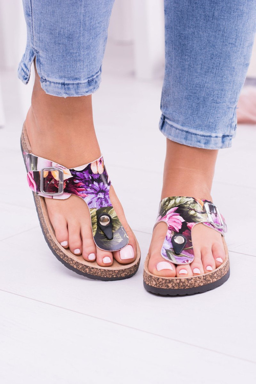 Dámske flip -flops flip -flops s kvetmi floríny