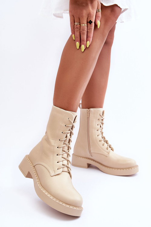 Light -heeled Aganne kožené topánky