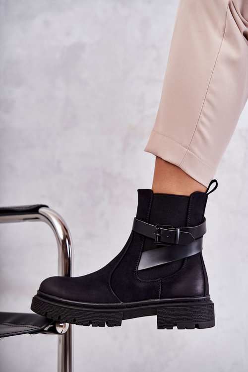 Izolované topánky pre dámske topánky Chelsea s čiernym pásom Jose