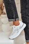Kožené Sportovní Boty Dámské Sneakers S.Barski LR51-551 Bílé