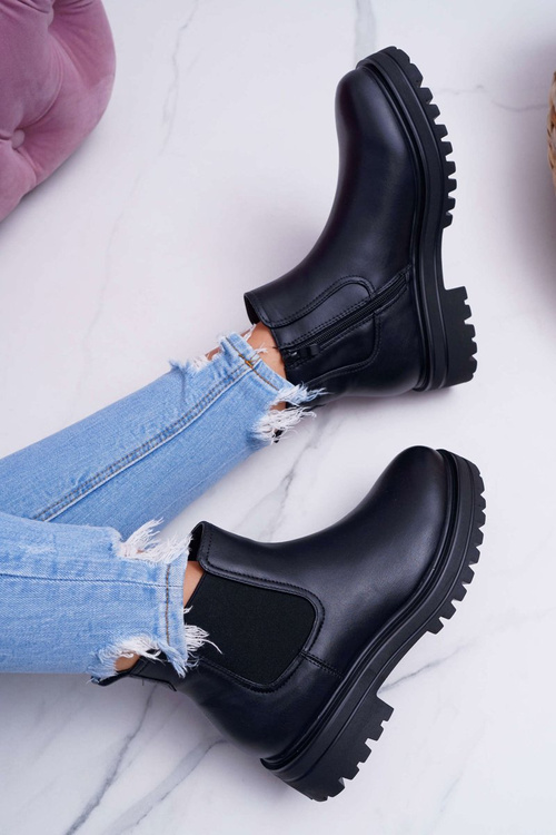 Dámské Kotníkové nízké Boty zateplené Černé Orion