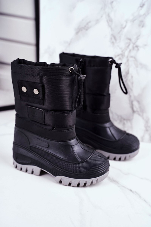 Détské Sněhule Teplé Černé Hot Winter