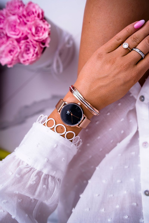 Dámske hodinky Michael John Pink Gold Vilanda