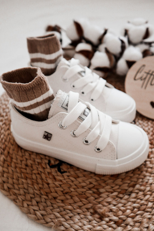 Dětské Kožené Tenisky BIG STAR JJ374310 Bílé