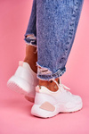 Dámske športové topánky ružové biele